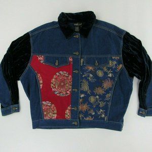 Carole Little Sport Womens Denim Jacket